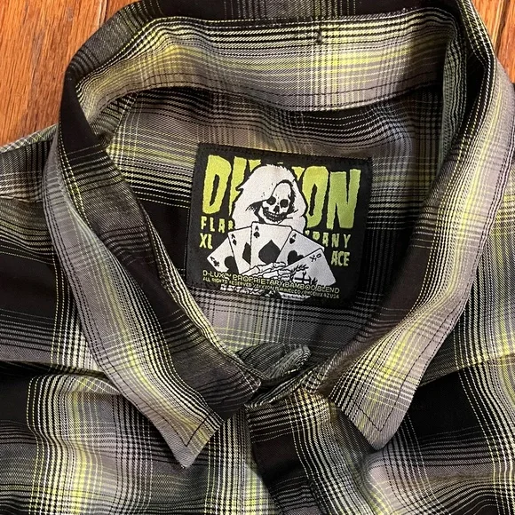 DIXXON Black and Yellow Plaid Shirt - Picture 2 of 4